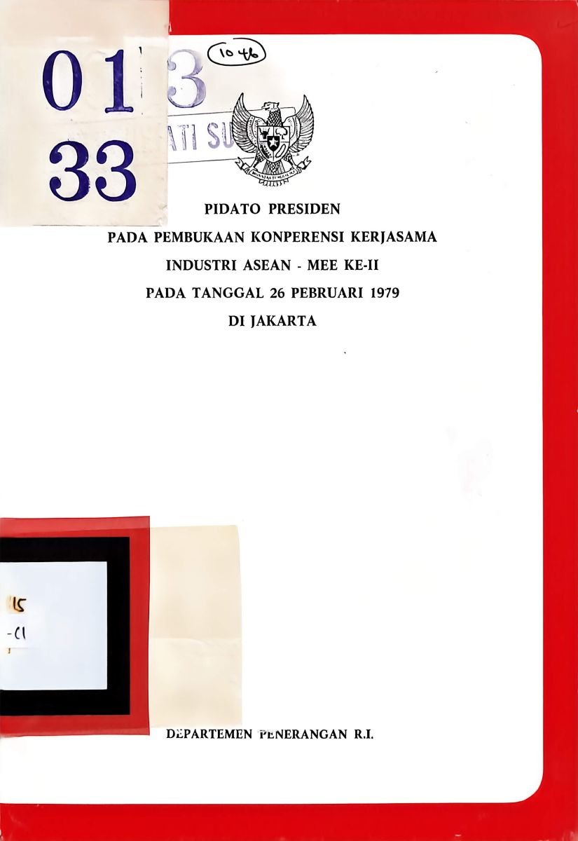 Pidato Presiden 1979 Pada Pembukaan Konperensi Kerjasama