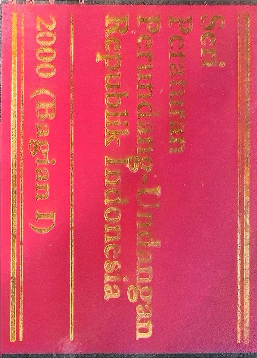 SERI PERATURAN PERUNDANG UNDANGAN REPUBLIK INDONESIA  2000 (BAGIAN 1)