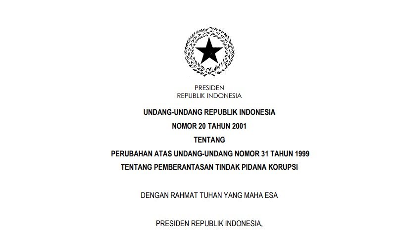 PEMBERANTASAN TINDAK PIDANA KORUPSI